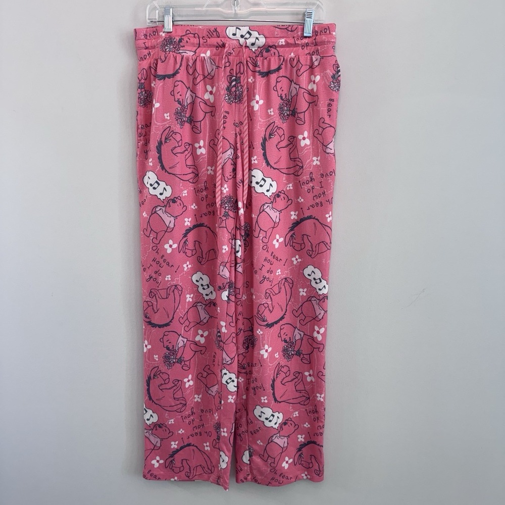 Disney Winnie the Pooh Eeyore Pajama Pants Pink Character Sleepwear Women's M